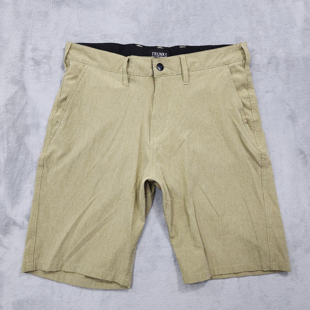 Trunks Shorts Mens 30 Beige Microfiber Stretch Chino Multi-Functional Casual